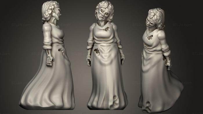 Figurines simple (Undead Milkmaid, STKPR_1339) 3D models for cnc